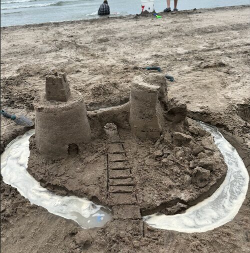 Beach trip - sandcastle
